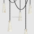 Connie Modern 5-light Marble Chandelier - Ineffable Lighting