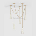 Connie Modern 5-light Marble Chandelier - Ineffable Lighting