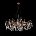 Creative Rose Crystal Brass Branch Chandelier - Ineffable Lighting