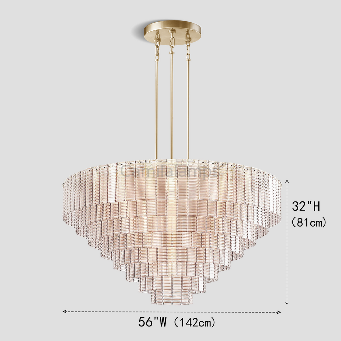 Guts Round Glass Tile Chandelier