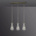 Raindrop Modern Linear Chandelier 3-Lights L 22″