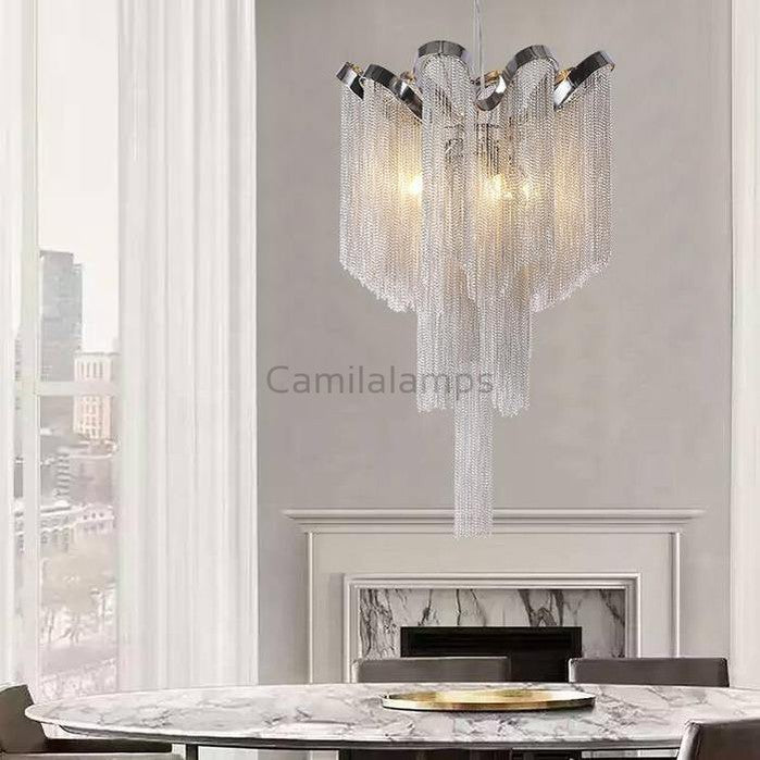 Daphne Chain Tassel Chandelier Pendant Light YIOSI LAMPS   