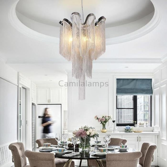 Daphne Chain Tassel Chandelier Pendant Light YIOSI LAMPS   