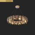 Denise Modern Round Smoke Crystal Chandelier - Ineffable Lighting