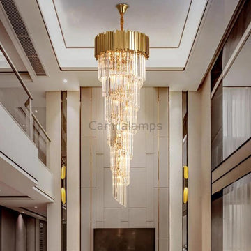 Elian Gillani 2-Story Crystal Chandelier