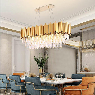 Elian Oval Crystal Chandelier