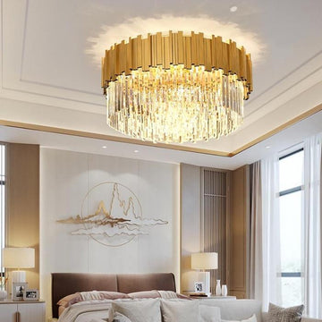 Kiera Flush Mount Crystal Chandelier