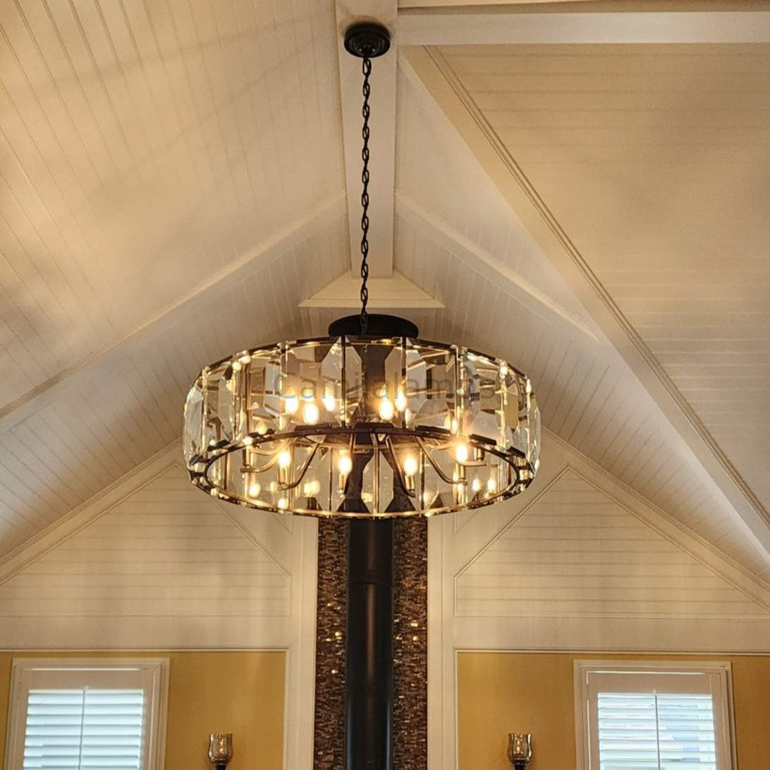 Harlow Multicurve Crystal Round Chandelier