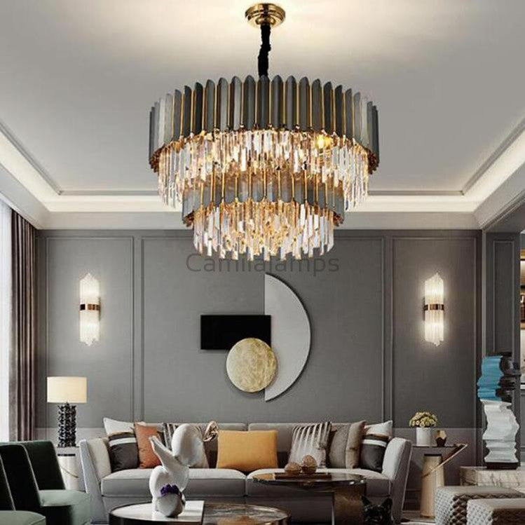 Flavian Double Tier Crystal Chandelier