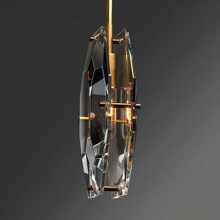 Kevin Modern Faceted Smoke Crystal Pendant Lighting 1 Light Pendant Light Kevinstudiolives   