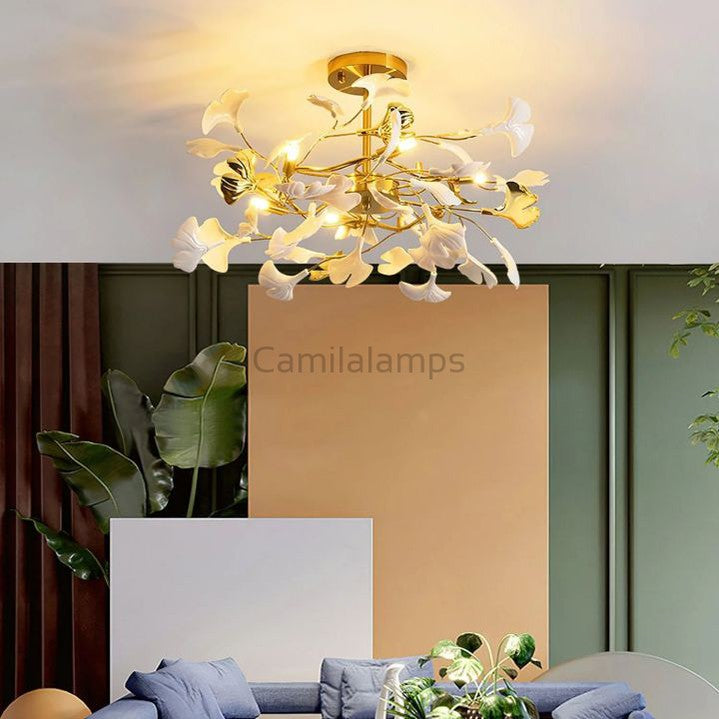 Gingko Luxury Chandelier Style B - thebelacan