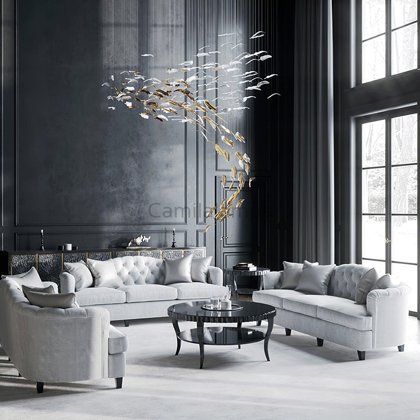 Glass Feathers Chandelier - Vakkerlight