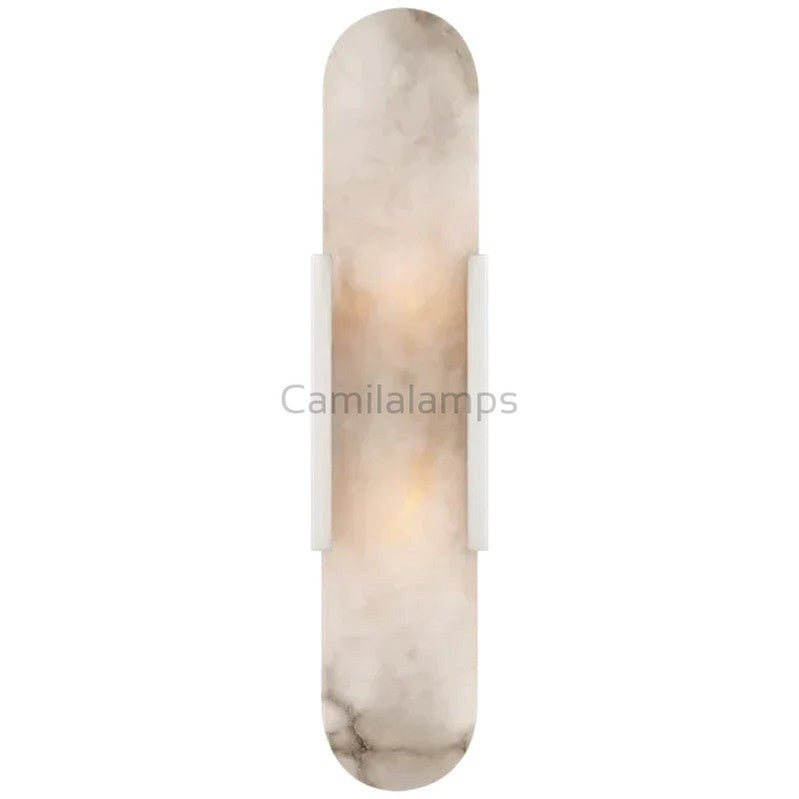 Hardy Melange Elongated Alabaster Wall Sconces