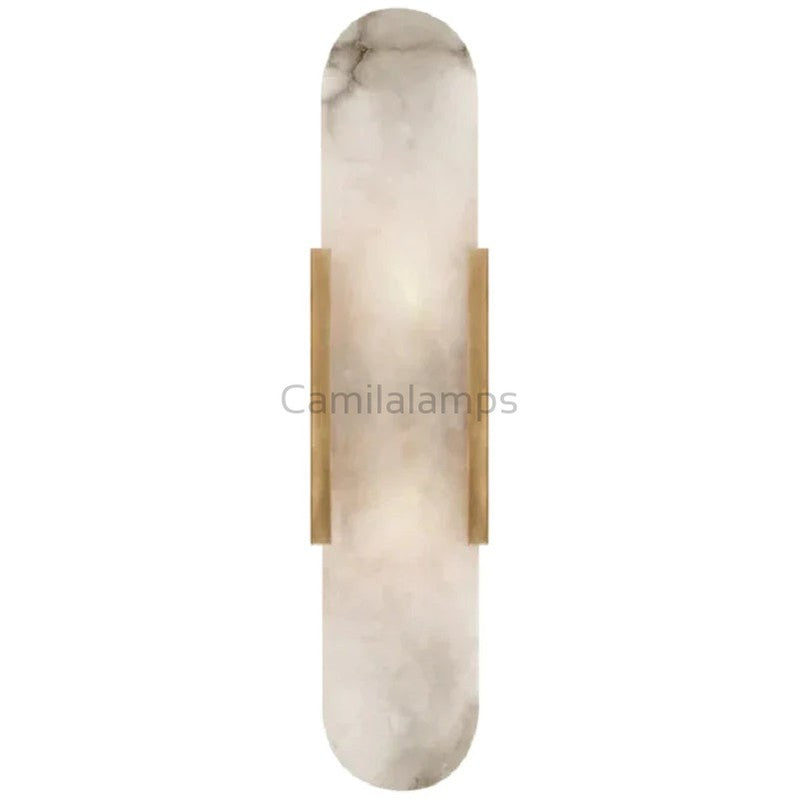 Hardy Melange Elongated Alabaster Wall Sconces