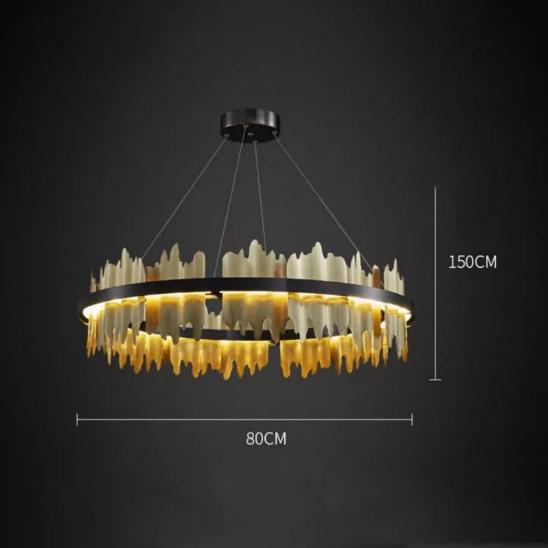 Hill Modern Sculpture Round Chandelier - thebelacan