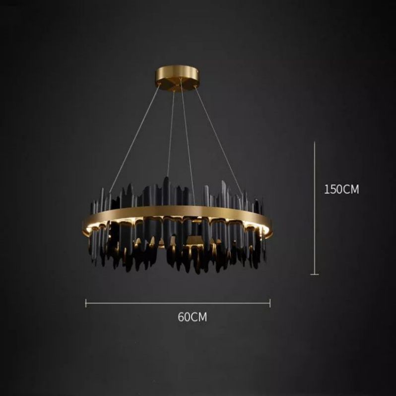 Hill Modern Sculpture Round Chandelier - thebelacan