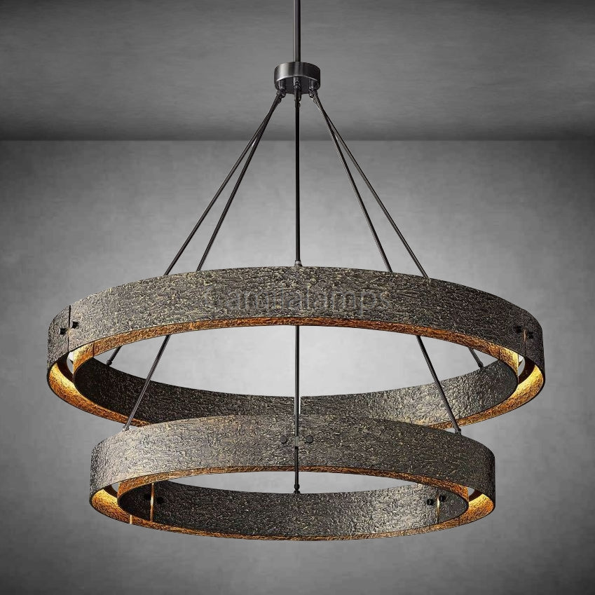 Veuvery Two-Tier Round Chandelier D 60"