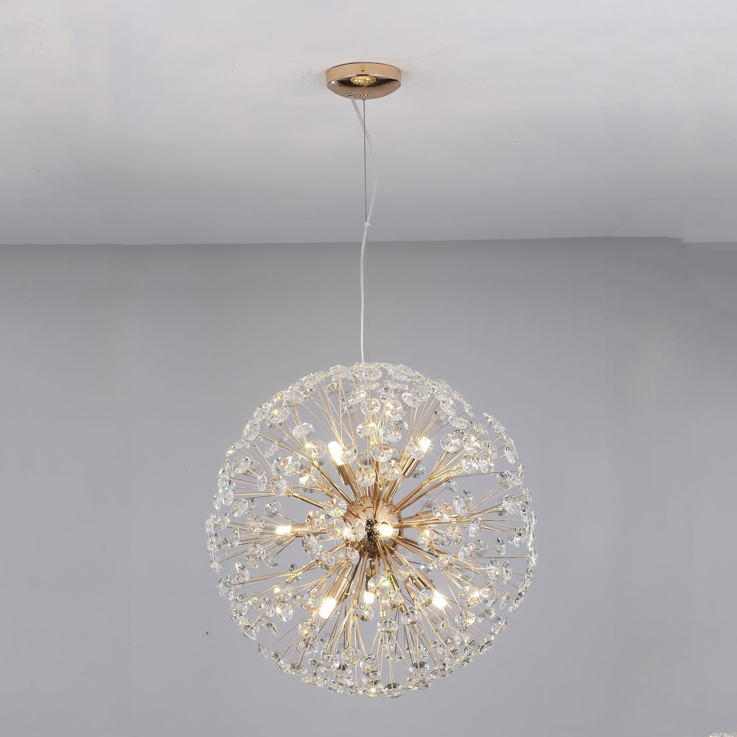 Dandelion Modern Crystal Spherical Chandelier Pendant Light Camilalamps   