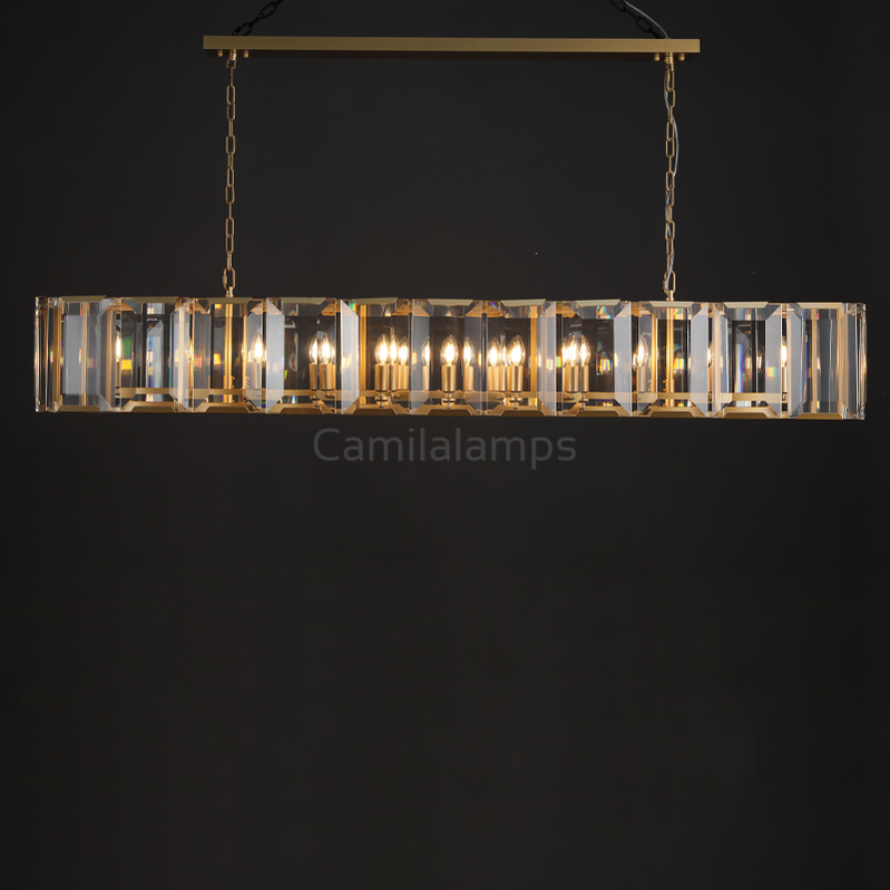 Harlew Crystal Rectangular Chandelier42''54''62'' 74"