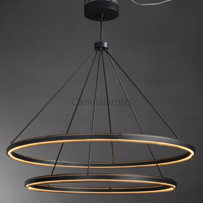 Peral 2-Tier Round Chandelier 60"