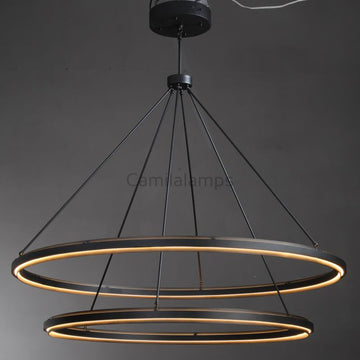 Peral 2-Tier Round Chandelier 60"