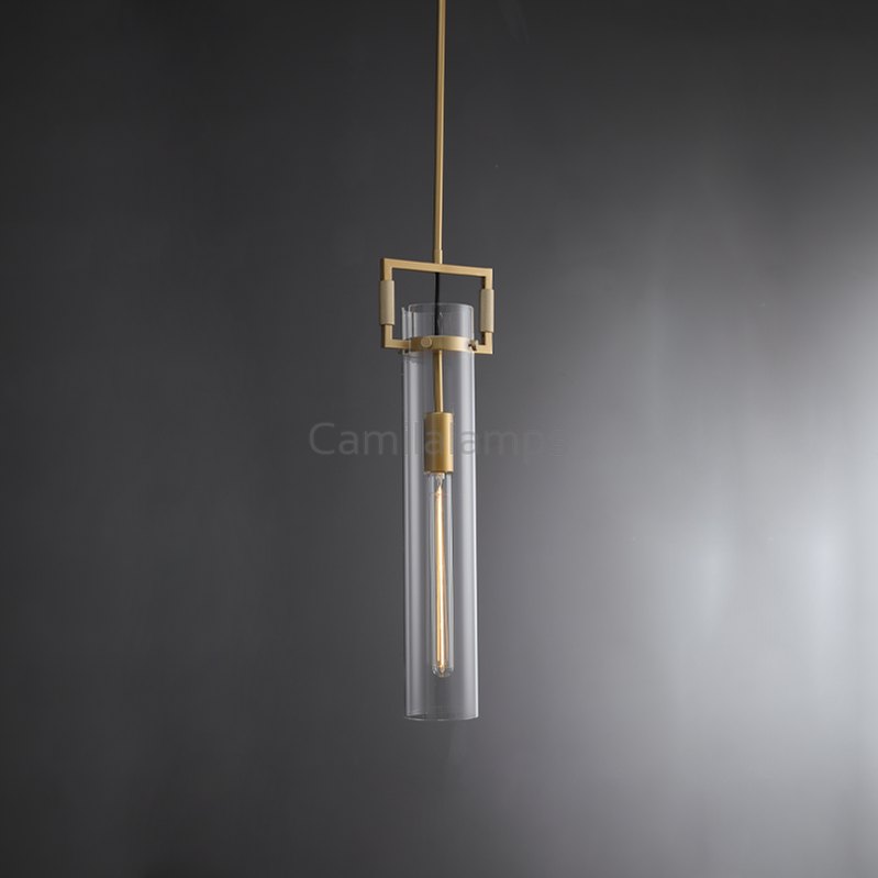 Machine Glass Cylinder Pendant12''22''