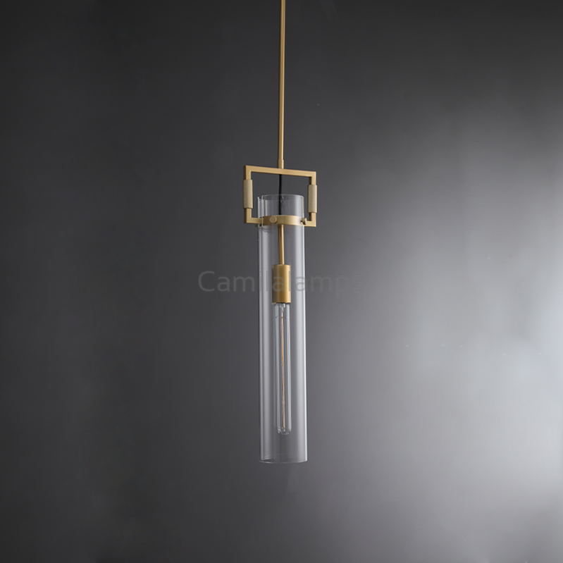 Machine Glass Cylinder Pendant12''22''