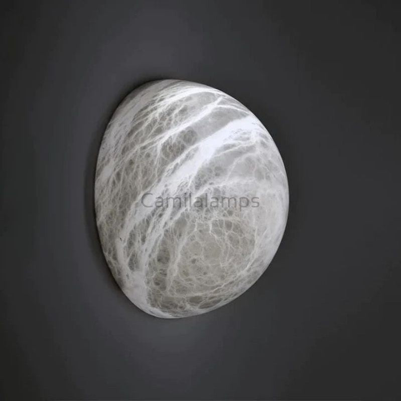 Alabaster Hemisphere Wall Sconce 5.9" D 7.9" D 11.8" D