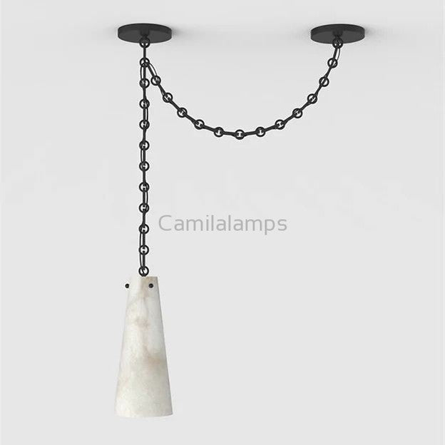 Steven Contemporary 1-Light Vintage Alabaster Chandelier