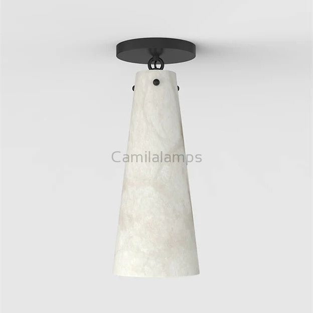 Steven Contemporary Alabaster Flush Mount