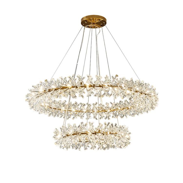 Kylia 2 Tier Ring Crystal Chandelier 72”