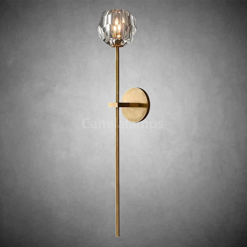 Bille De Crystal Grand Wall Sconce 28"H