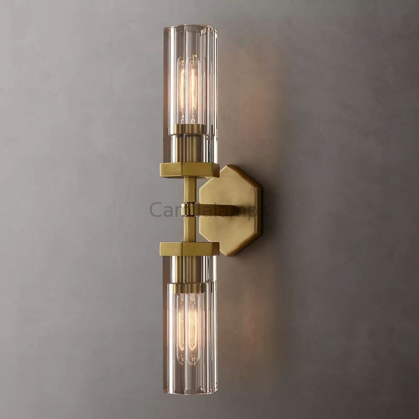 Lambe Hexagonal Linear Wall Sconce 19½"W