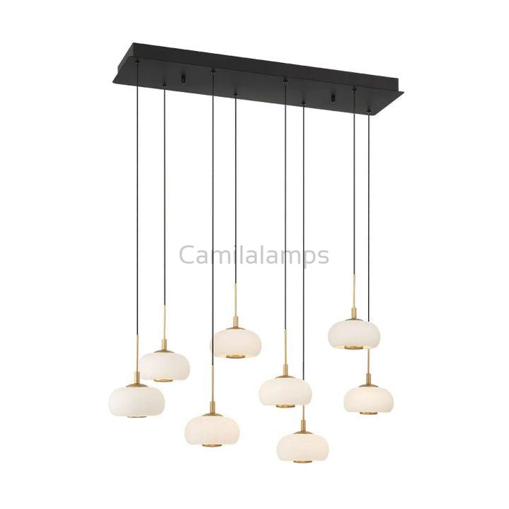 Lanterns 8 Light Rectangular LED Chanderlier