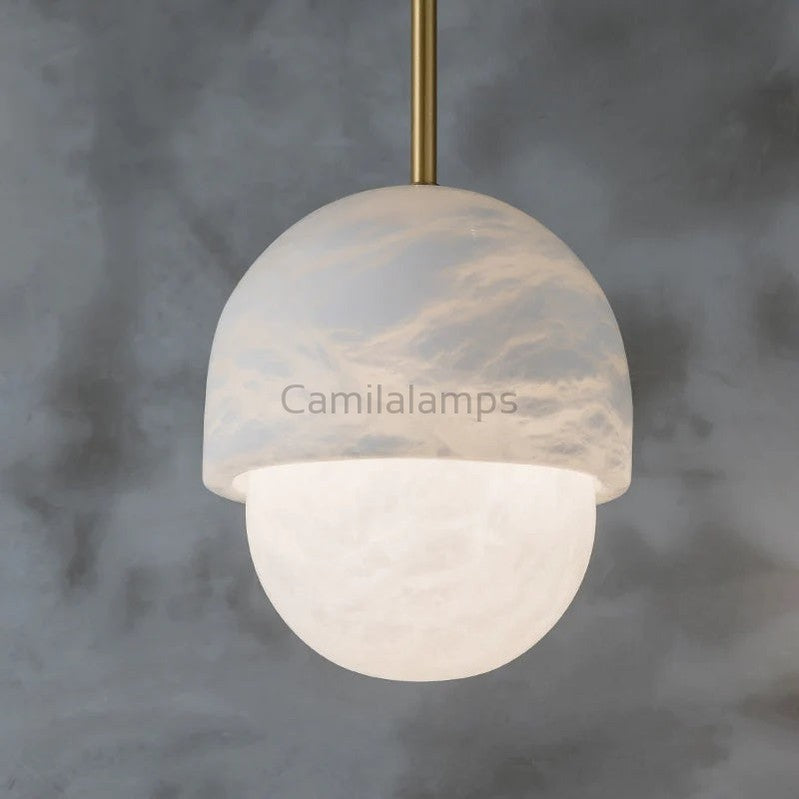 Larry Alabaster Island Pendant Light, Alabaster Pendant Lamp Besides Bed