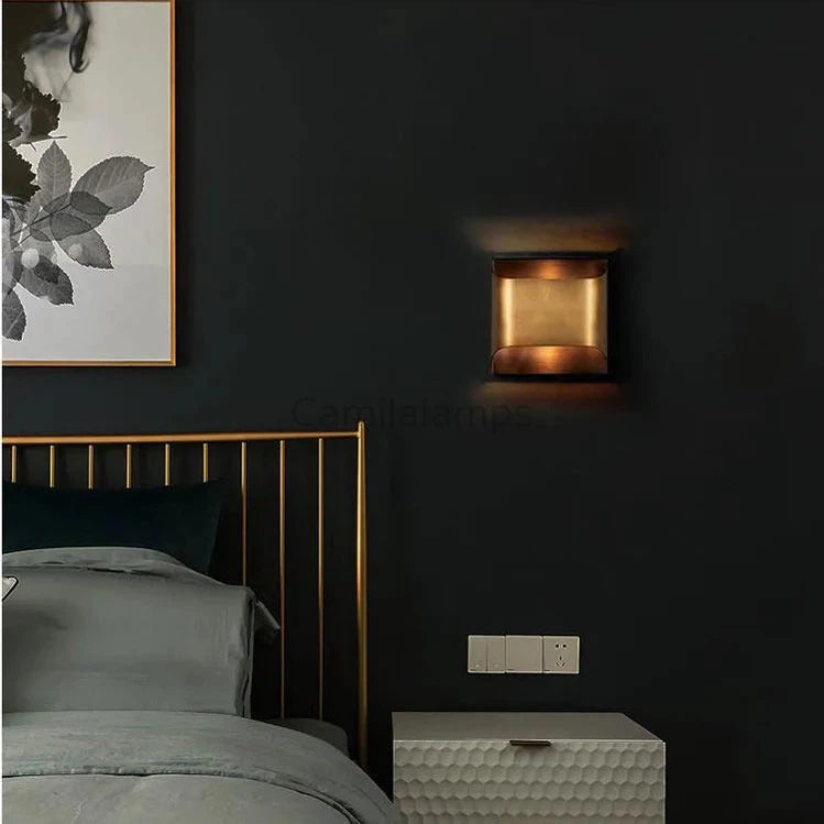 Kevin Unity Modern Brass Square Wall Sconce For Bedroom, Living Room wall sconce Kevinstudiolives   