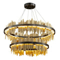 Leila Double Tiers Ring Chandelier - Ineffable Lighting