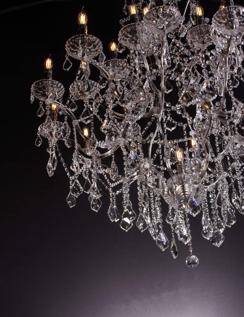 Empire Maria Theresa Crystal Chandelier 28”