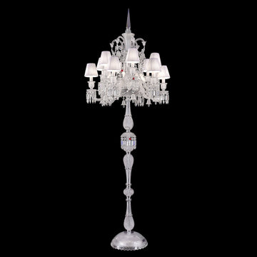 Baccarat Zénith Crystal Candelabra With Fabric Shade