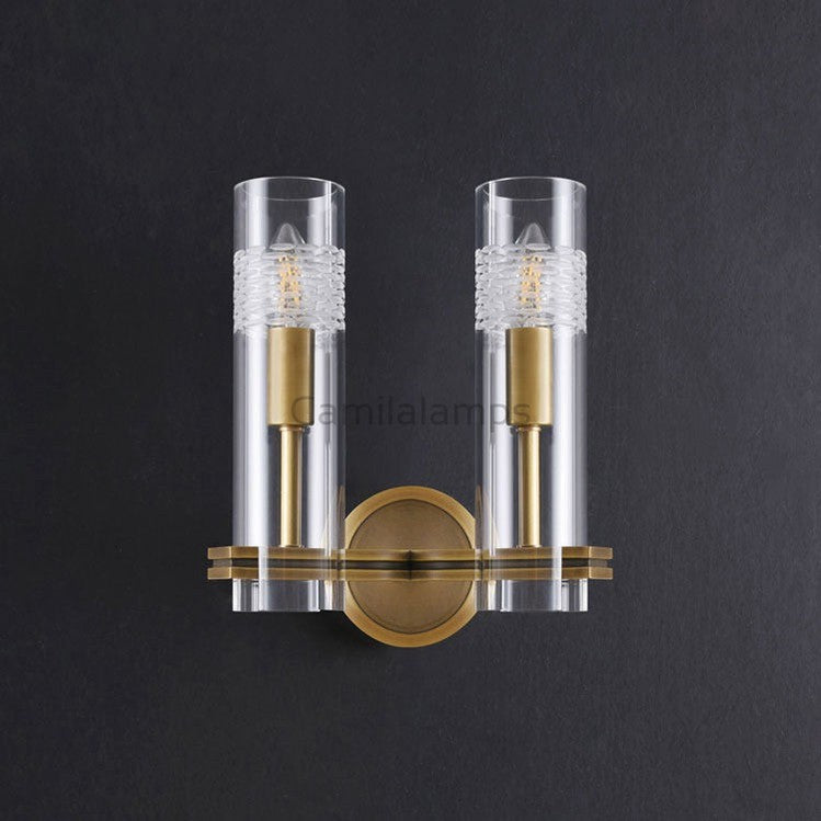 Brass Double Kaleidoscope Wall Sconce