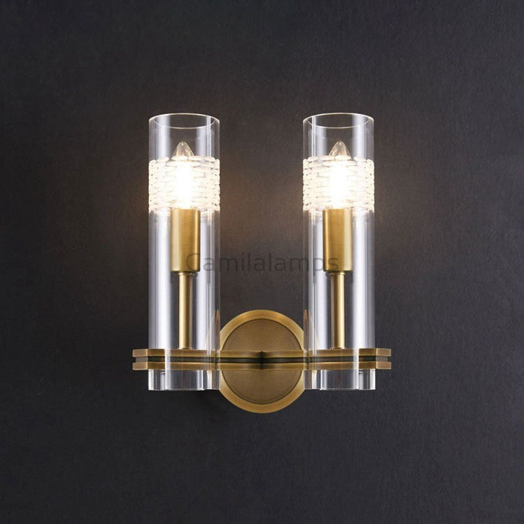 Brass Double Kaleidoscope Wall Sconce