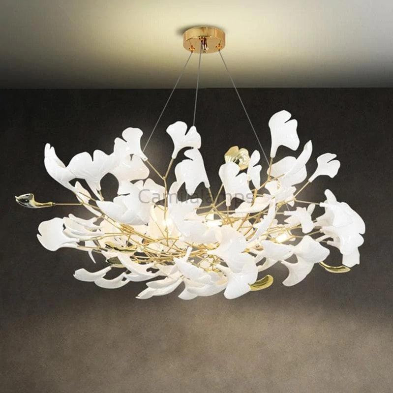 Modern Ceramic Petal Chandelier - Ineffable Lighting