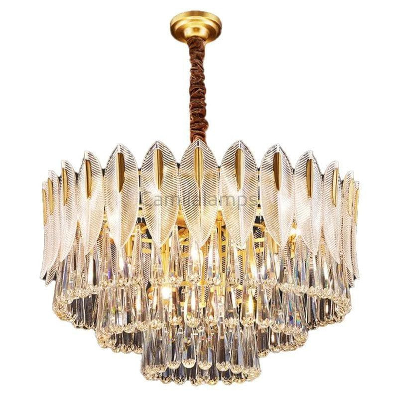 Flake Modern Three-tiered Raindrop Crystal Chandelier - Ineffable Lighting