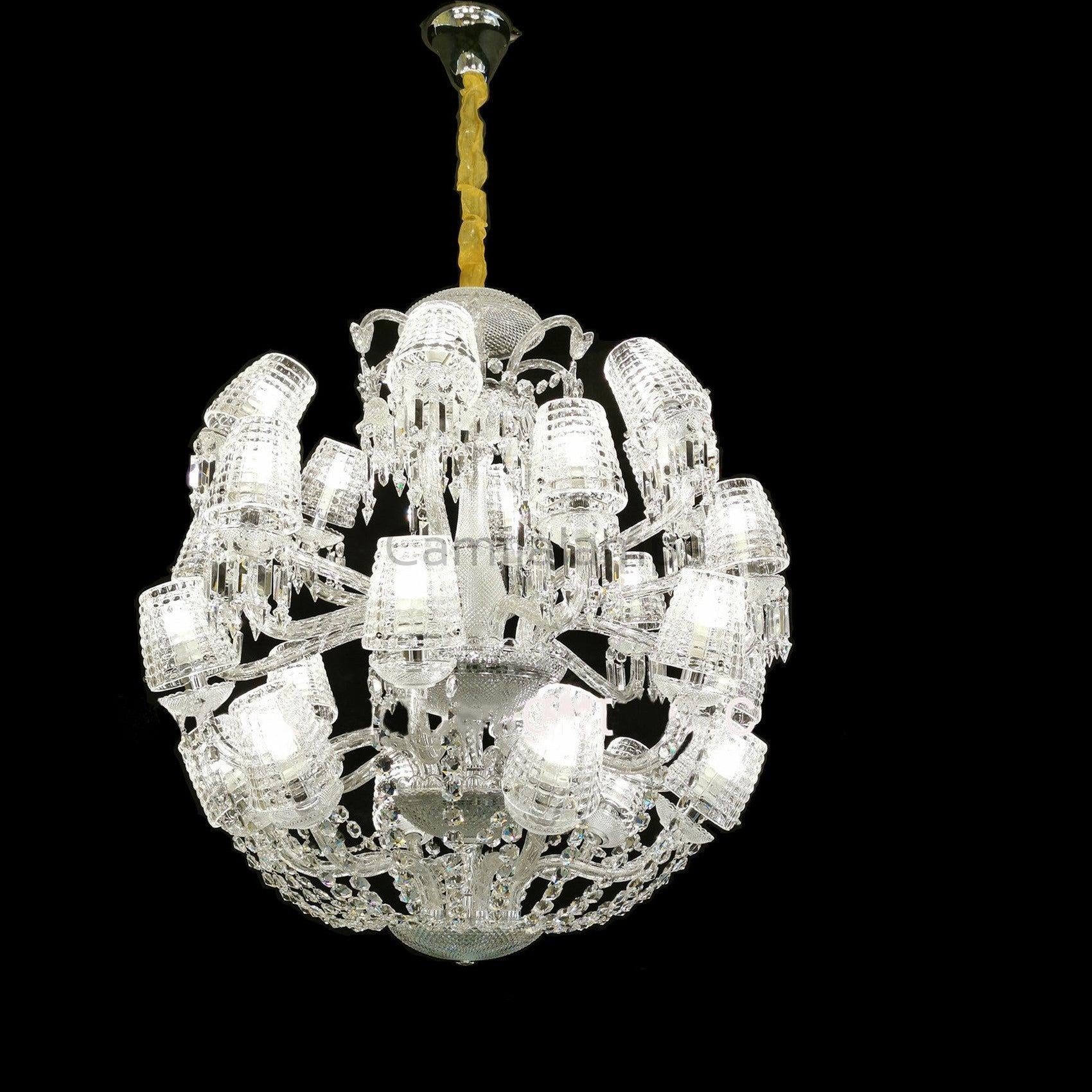 Ovid Sphere Classic Crystal Chandelier 18 Lights - Ineffable Lighting