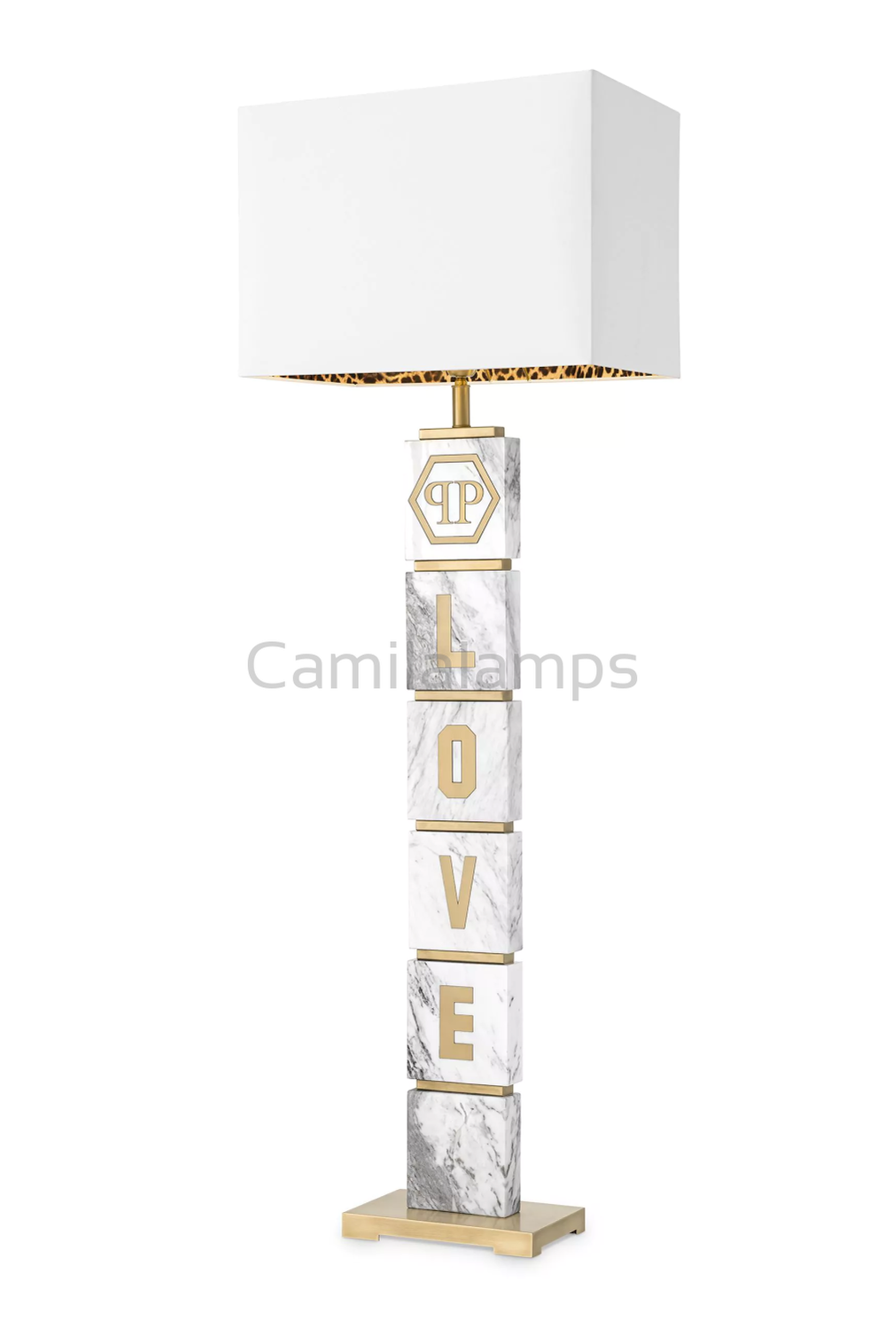 Carved Marble Floor lamp | Philipp Plein King | Oroatrade.com