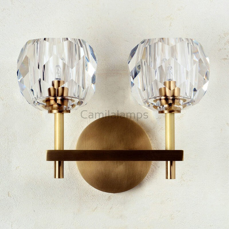 Bille De Crystal Double Wall Sconce