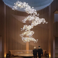 Modern Porcelain Ginkgo Branch Chandelier - Ineffable Lighting