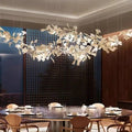 Modern Porcelain Ginkgo Branch Chandelier - Ineffable Lighting