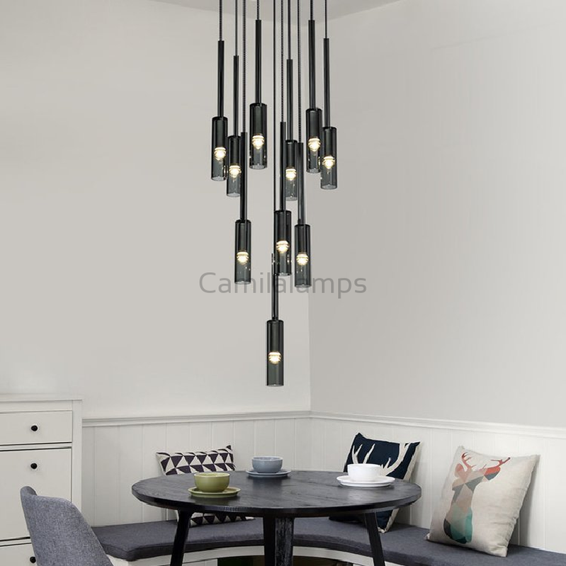 Postmodern Round Glass Chandelier - Ineffable Lighting