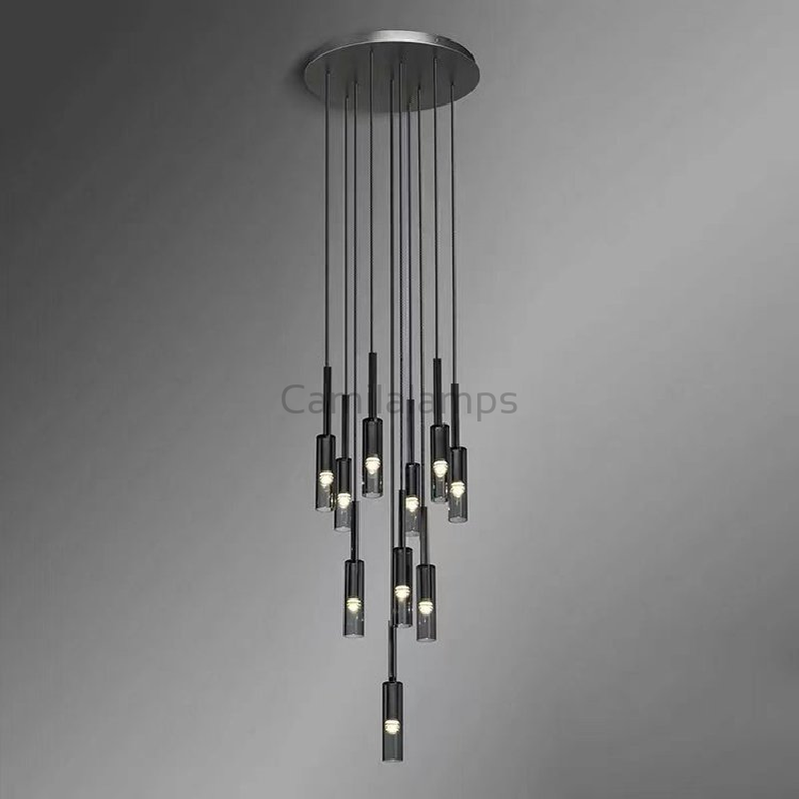 Postmodern Round Glass Chandelier - Ineffable Lighting